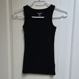 Cat & Jack Children Cotton 7/8 Solid Black Tank Top Gymnastics Dance Cheer Camp